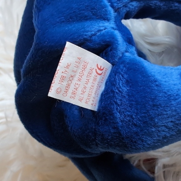 TY Beanie Baby CLUBBY the Royal Blue Teddy Bear - Picture 8 of 10